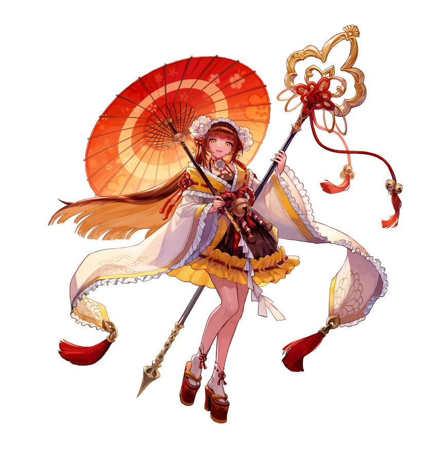 absurdres, exorcist_miya, guardian_tales, highres, transparent_background, umbrella, umbrella_on_arm