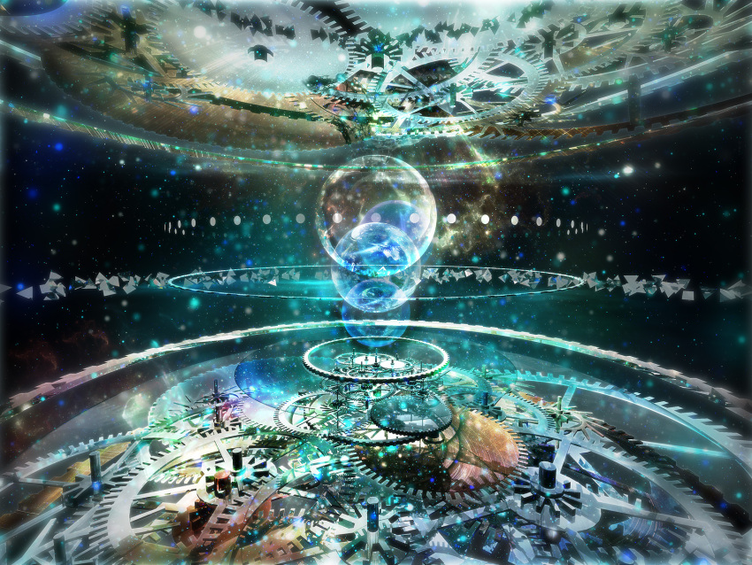 abstract, gears, highres, mirai, science_fiction, scifi