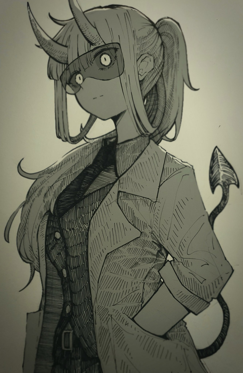 1girl, bangs, belt, breasts, closed_mouth, coat, collared_shirt, cowboy_shot