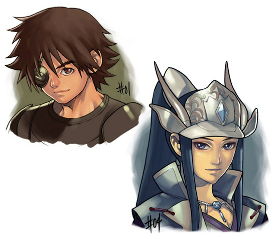 black_eyes, black_hair, brown_eyes, brown_hair, date_masamune, eyepatch, female, helmet