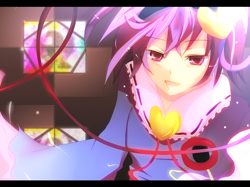 face, hairband, heart, hivalu_nagare, komeiji_satori, letterboxed, nagare, open_mouth