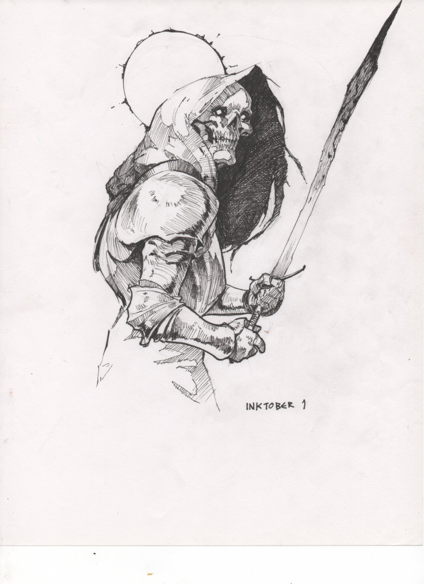 1other, absurdres, armor, breastplate, closed_mouth, commentary, english_commentary, from_side
