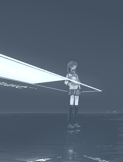 blazer, expressionless, full_body, hands_in_pockets, horizon, imminent_death, jacket, loading_screen