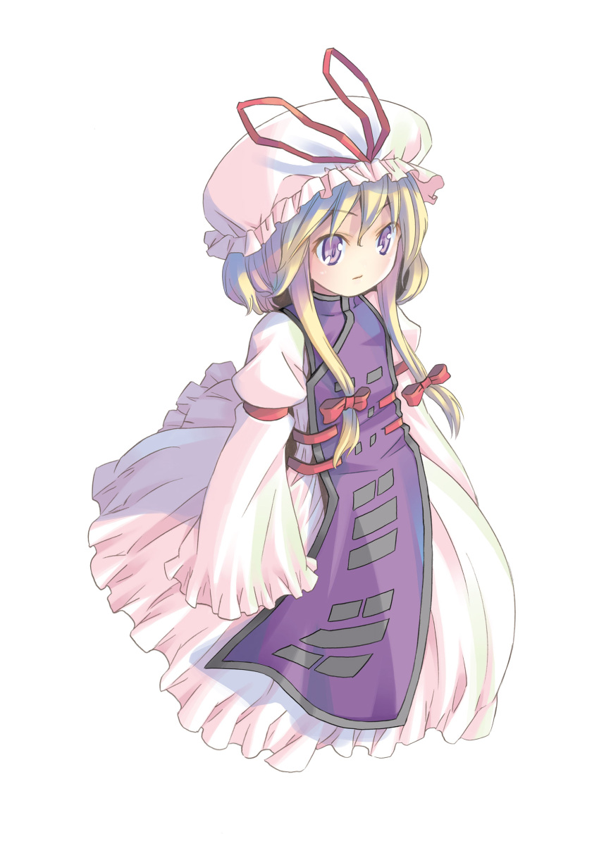 1girl, absurdres, age_regression, blonde_hair, dress, flat_chest, frilled_dress, frills