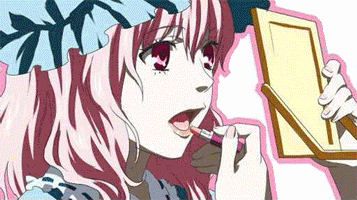 alice_margatroid, animated, animated_gif, fujiwara_no_mokou, gif, girls_high, hakurei_reimu, hat, izayoi_sakuya, kirisame_marisa, kochiya_sanae, komeiji_koishi, lowres, makeup, onozuka_komachi, parody, patchouli_knowledge, remilia_scarlet, saigyouji_yuyuko, shameimaru_aya, shikieiki_yamaxanadu, tongue, touhou, umetsu_yasuomi, yasaka_kanako