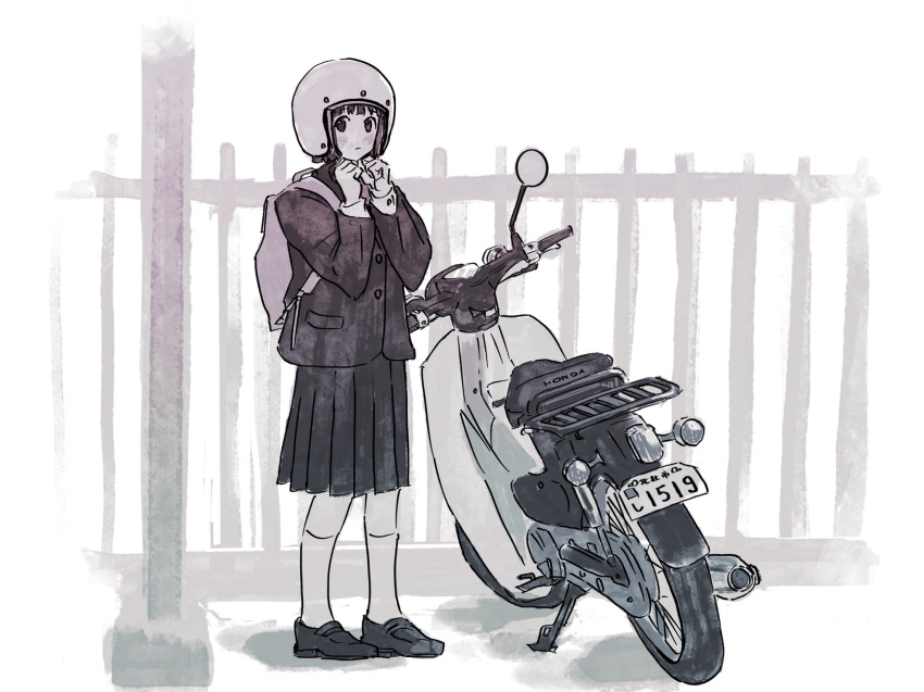 1girl, backpack, bag, commentary, english_commentary, full_body, helmet, highres
