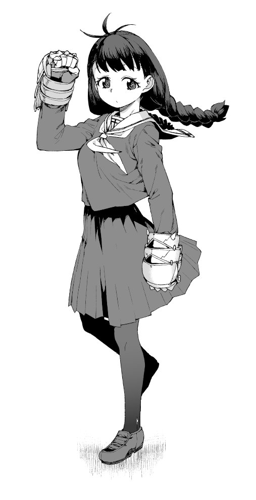 1girl, akitsuki_itsuki, antenna_hair, braid, bright_pupils, closed_mouth, floating_hair, full_body