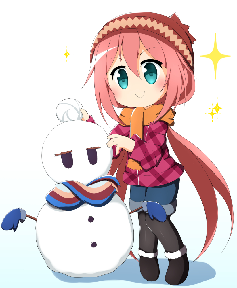 1girl, bangs, black_legwear, blue_eyes, checkered_jacket, chibi, closed_mouth, cosplay