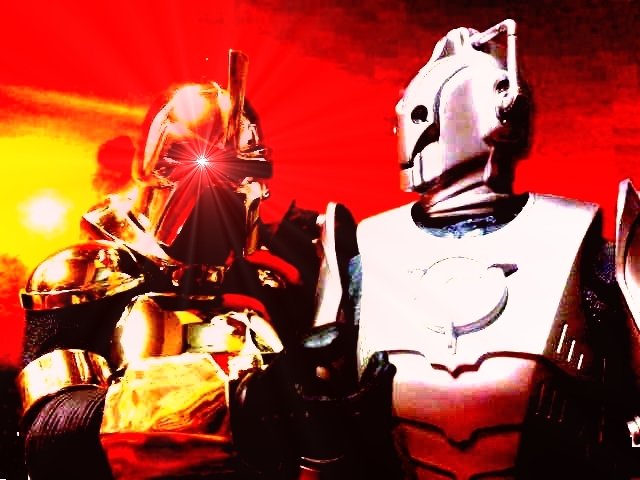 battlestar_galactica, couple, crossover, cybermen, cyborg, cylon, cylon_centurion, doctor_who