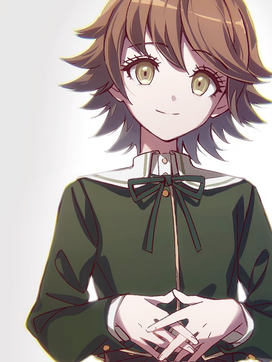 1boy, bangs, brown_eyes, brown_hair, closed_mouth, dangan_ronpa:_trigger_happy_havoc, dangan_ronpa_(series), dress_shirt