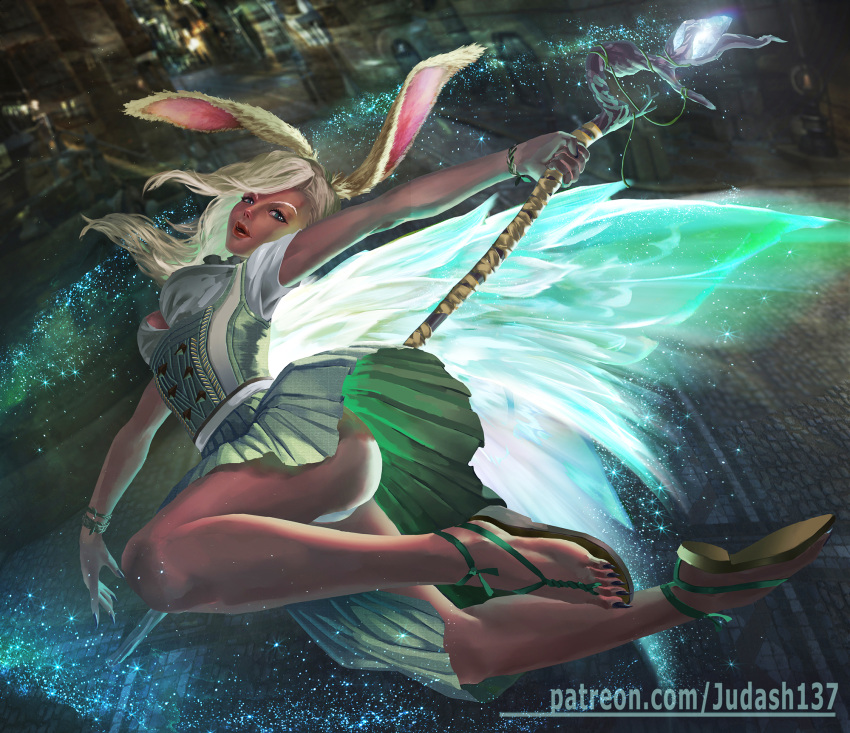 1girl, animal_ears, breasts, cleavage, dancer, dancing, dark-skinned_female, dark_skin