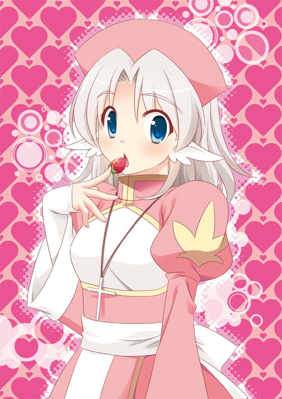 1girl, bangs, blue_eyes, blush, bow, comiket_82, commentary_request, cowboy_shot