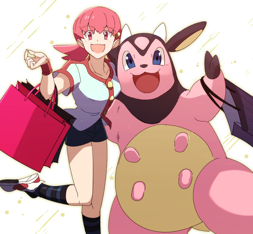 1girl, :d, bag, bangs, buttons, collarbone, commentary_request, eyebrows_visible_through_hair
