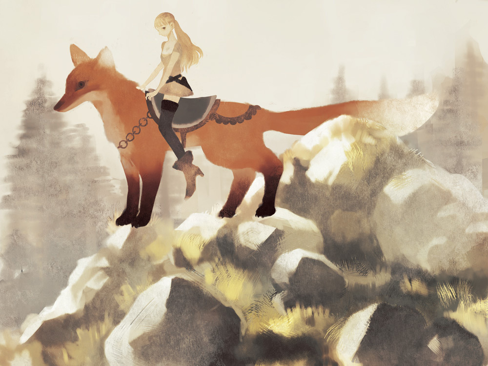 1girl, animal, bangs, blonde_hair, blunt_bangs, boots, brown_dress, brown_footwear