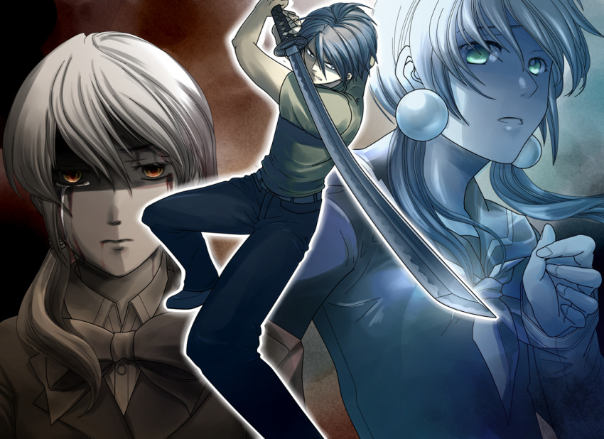 black_hair, brown_hair, corpse_party, corpse_party_(pc-98), corpse_party_if, holding, kishinuma_yoshiki, kishinuma_yoshiki_(pc-98)