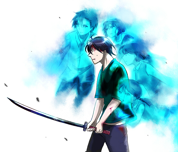 2boys, 3girls, ahopan, black_hair, brother_and_sister, corpse_party, corpse_party_(pc-98), corpse_party_if