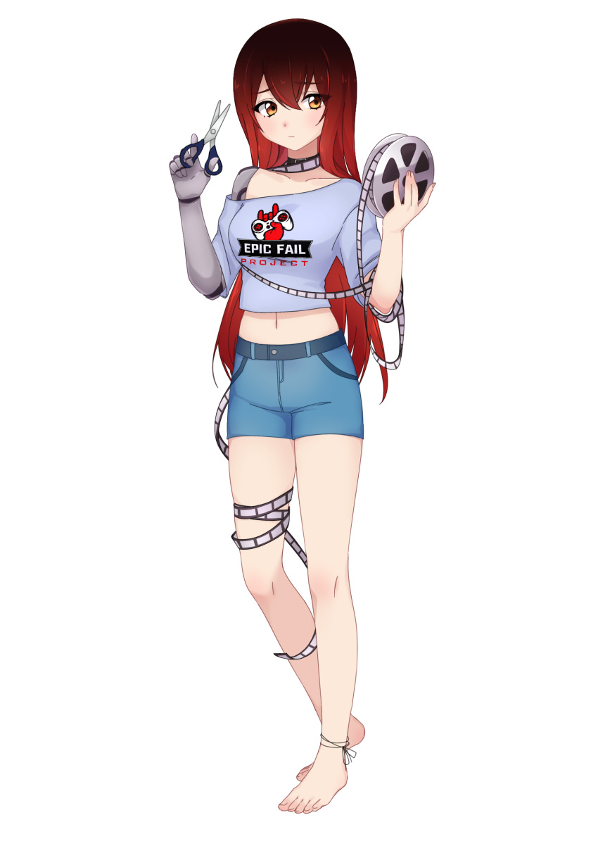 anklet, bare_hips, bare_legs, bare_shoulders, barefoot, epic_fail_project, epica-chan, erica_naito