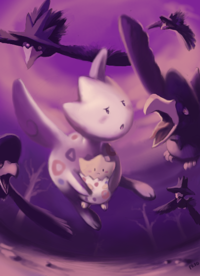flight, murkrow, pokemon, togepi, togetic