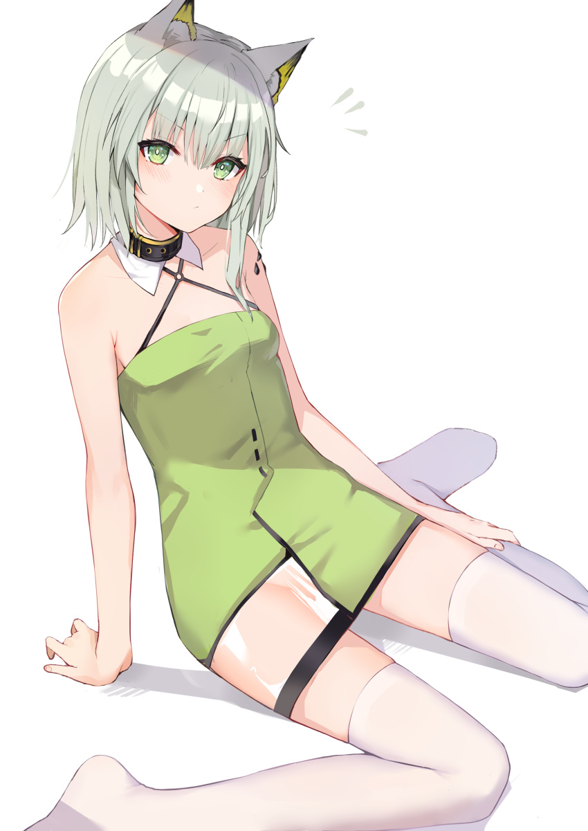 1girl, absurdres, animal_ear_fluff, animal_ears, arknights, bangs, black_choker, blush