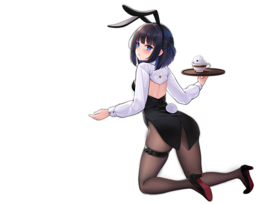 1girl, acasta_(azur_lane), acasta_(monochromatic_marvel)_(azur_lane), alcohol, allenes, animal_ears, azur_lane, bar