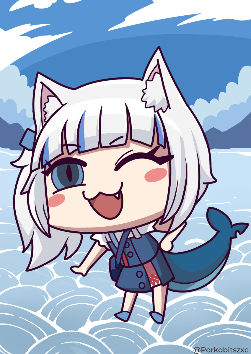 1girl, absurdres, animal_ear_fluff, animal_ears, bangs, blue_eyes, blue_hair, cat_ears