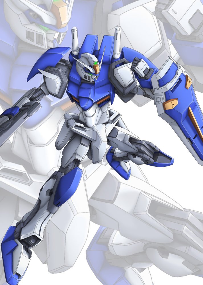 ayakaze_satsuki, duel_gundam, green_eyes, gun, gundam, gundam_seed, holding, holding_gun