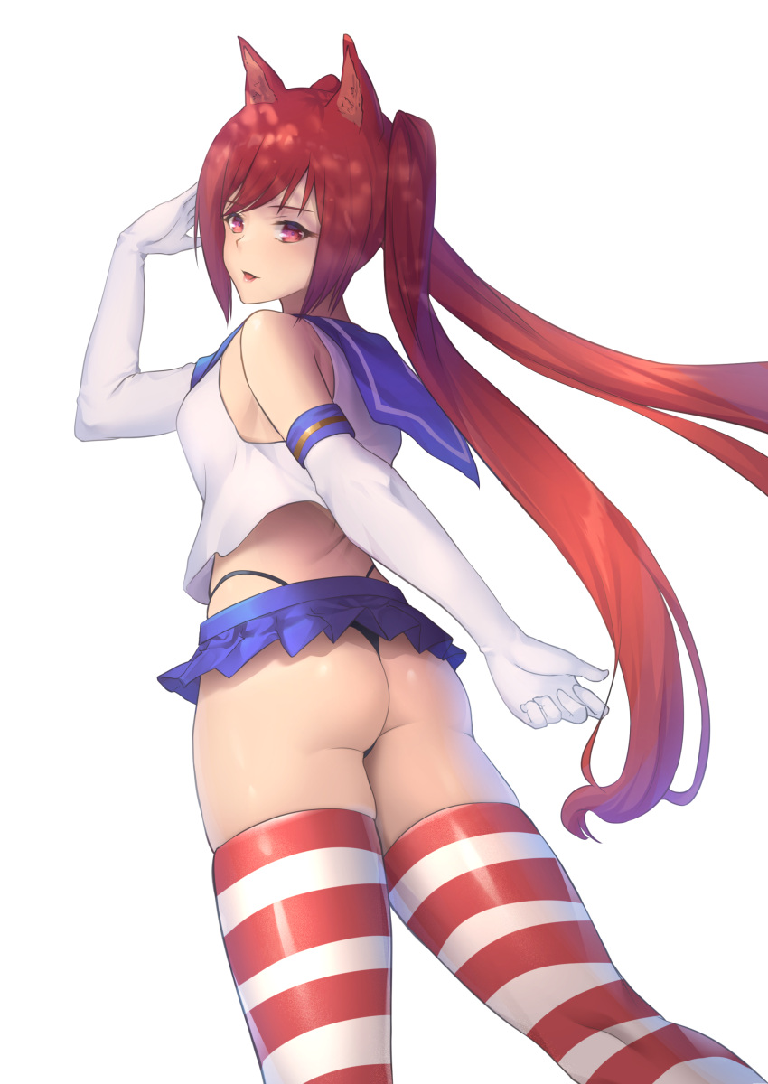 1girl, absurdres, animal_ears, ass, breasts, cerberus_(shingeki_no_bahamut), cosplay, dog_ears