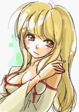 arc_the_lad, arc_the_lad_ii, bare_shoulders, blonde_hair, dress, female, lieza, long_hair