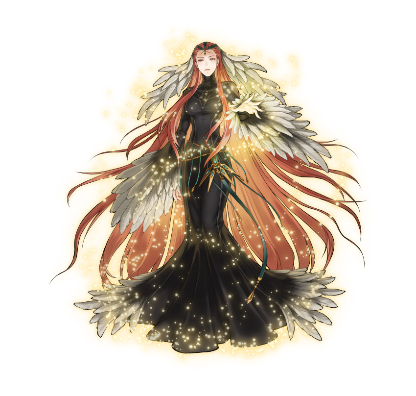 1girl, absurdres, ashera_(fire_emblem), black_dress, breasts, circlet, commentary_request, dress