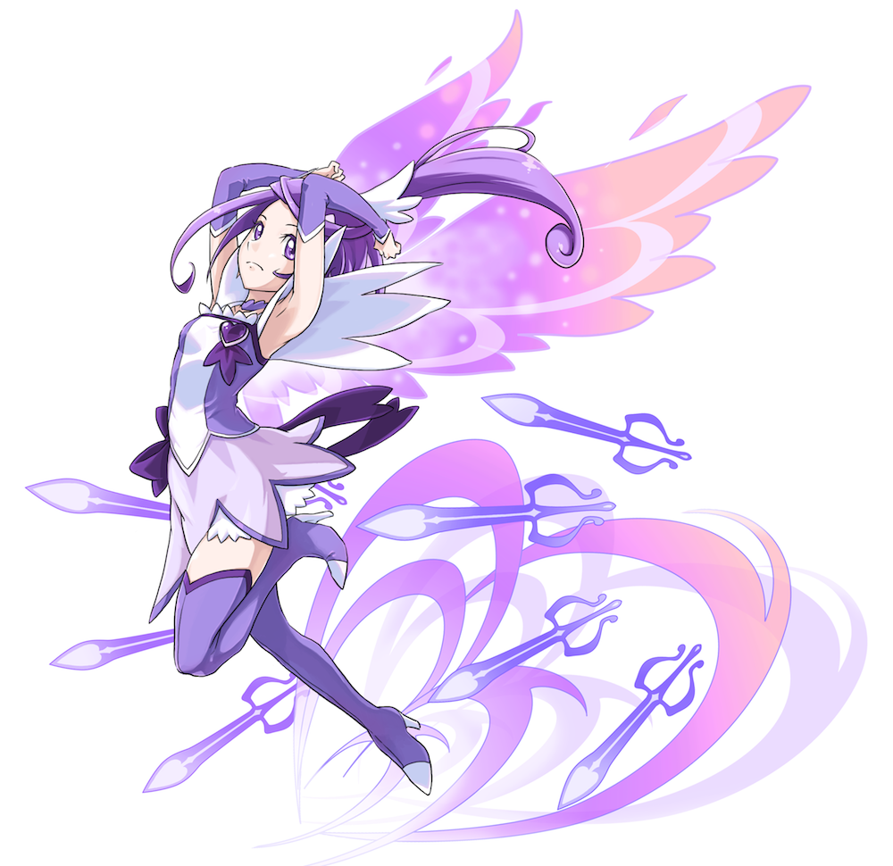 angel_wings, boots, chocokin, choker, cure_sword, dokidoki!_precure, dress, earrings