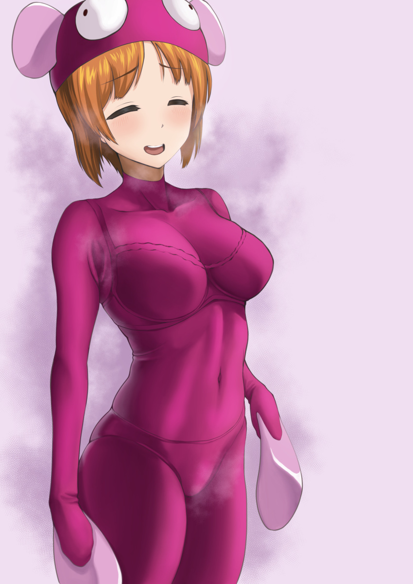 1girl, absurdres, anglerfish_costume, aura, bra, breasts, closed_eyes, costume