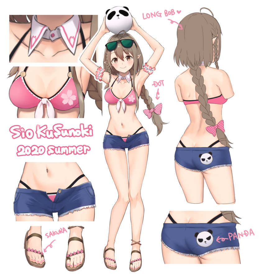 1girl, absurdres, ahoge, animal_print, armlet, armpits, arms_up, ass