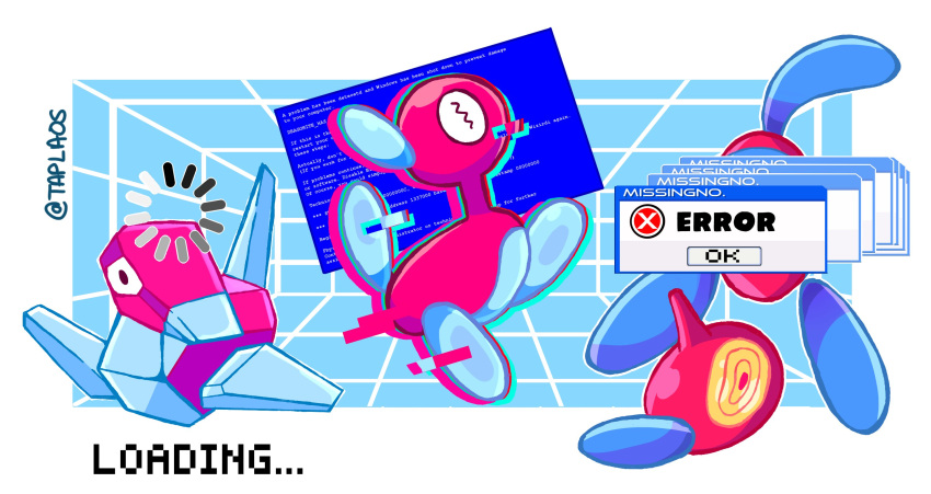 @_@, artist_name, blue_screen_of_death, english_text, error, error_message, frozen, gen_1_pokemon