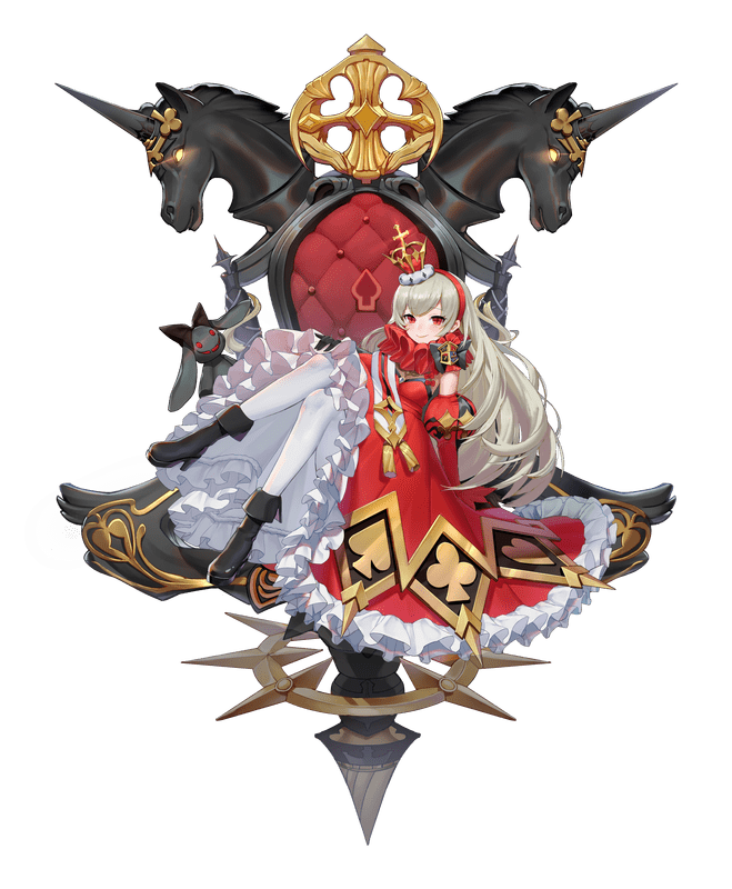 1girl, alice_(shuumatsu_no_akasha), bangs, black_footwear, crown, dress, frilled_dress, frills
