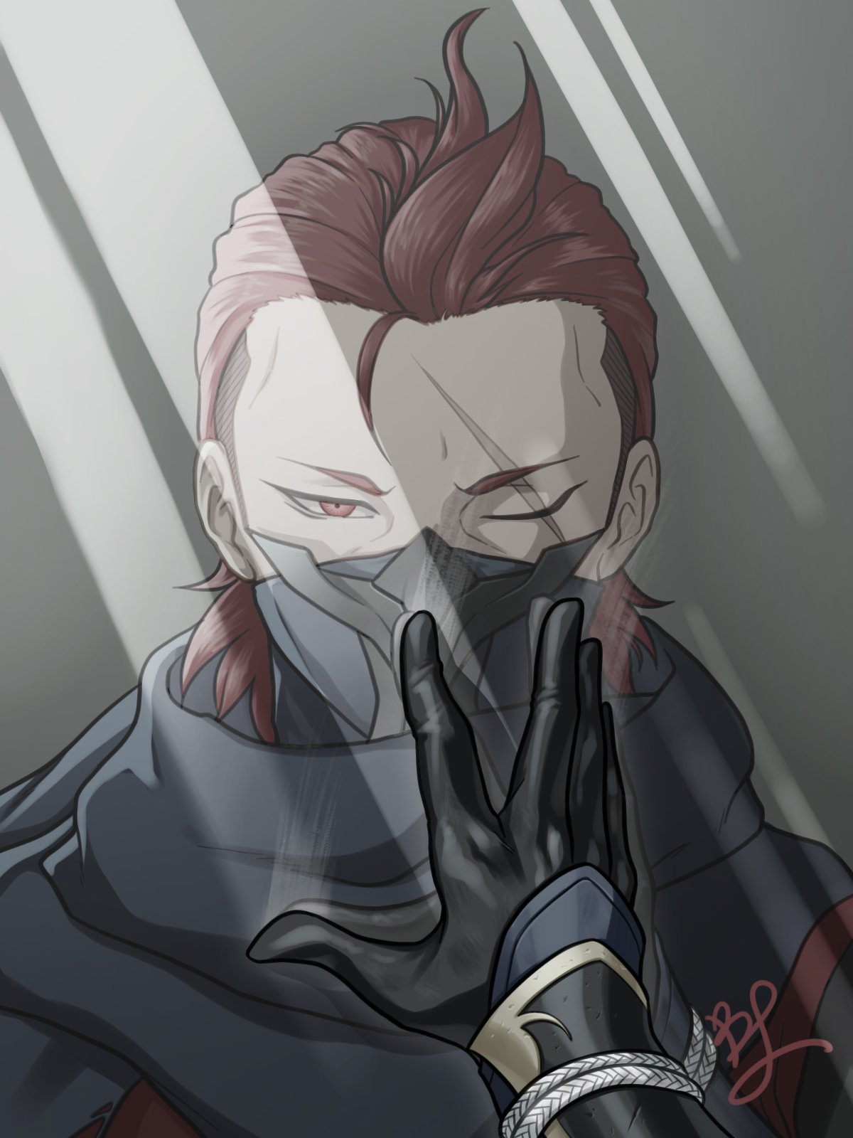1boy, bgneko_058, fire_emblem, fire_emblem_fates, gloves, highres, japanese_clothes, long_sleeves