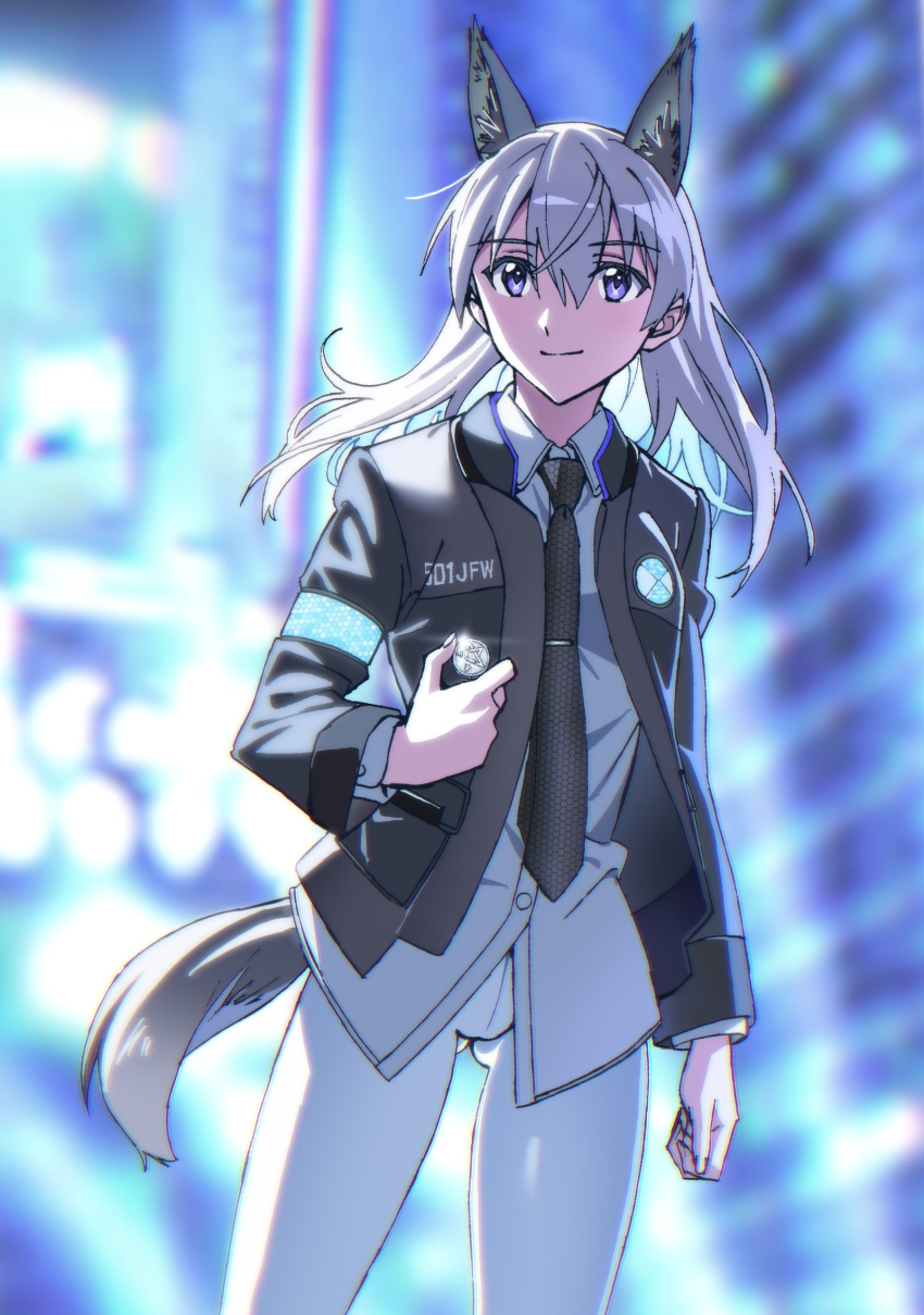 1girl, absurdres, alternate_costume, animal_ear_fluff, animal_ears, armband, ass_visible_through_thighs, dog_ears