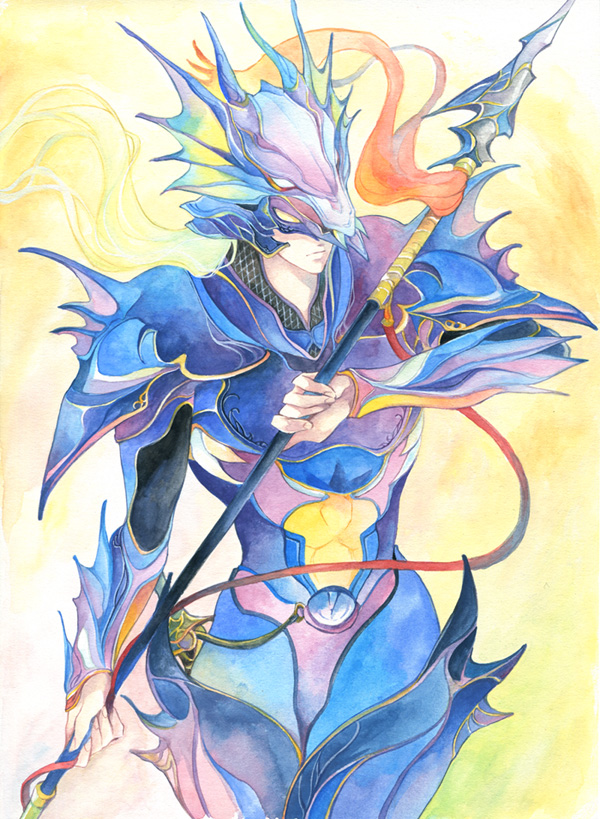 agahari, armor, cain_highwind, final_fantasy, final_fantasy_iv, male, polearm, solo