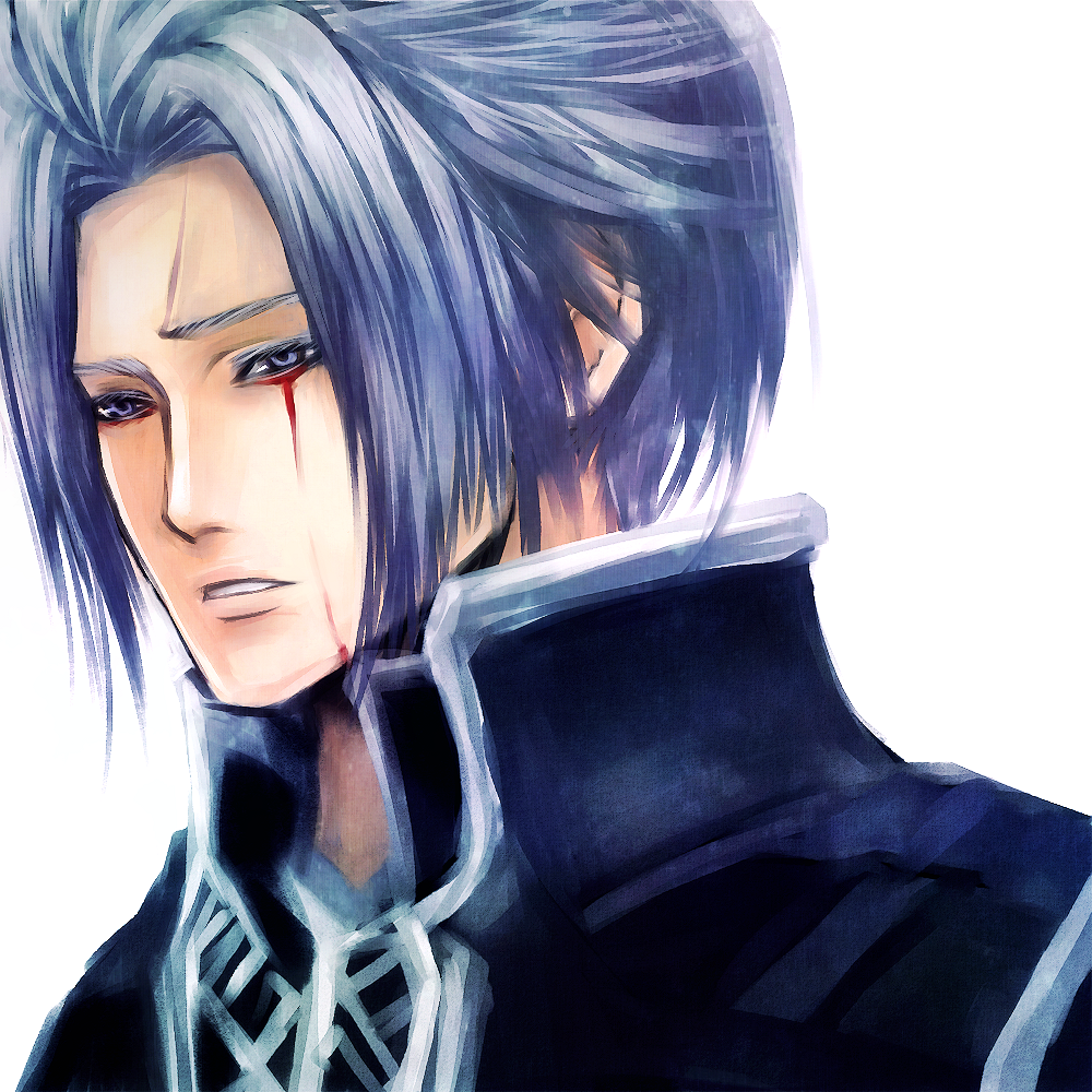 blood, blue_eyes, blue_hair, final_fantasy, final_fantasy_xiii, male, sasaki_ryou, solo, yaag_rosch
