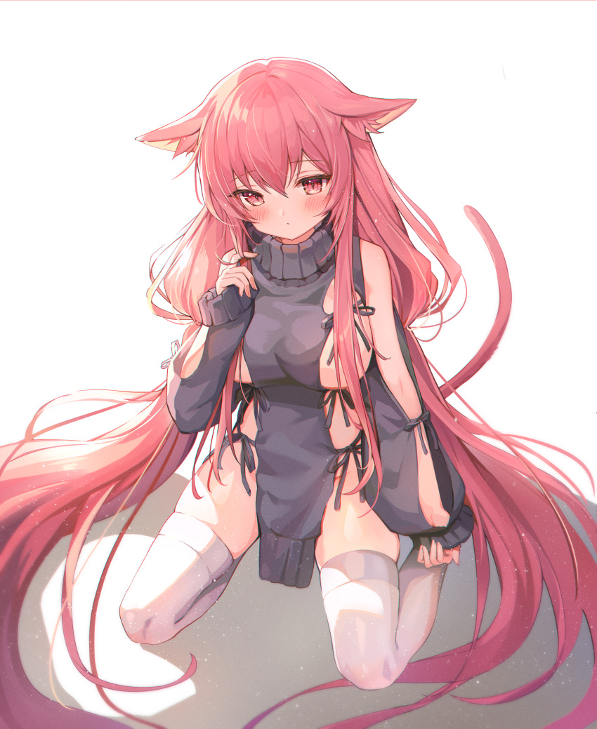 1girl, absurdly_long_hair, absurdres, animal_ear_fluff, animal_ears, azur_lane, bangs, black_sweater