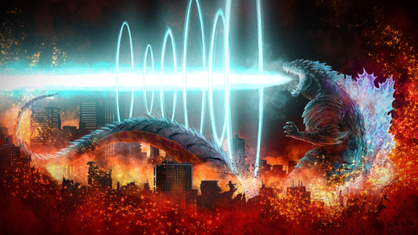 1other, beam, breathing_fire, fangs, fire, giant, godzilla, godzilla_(series)