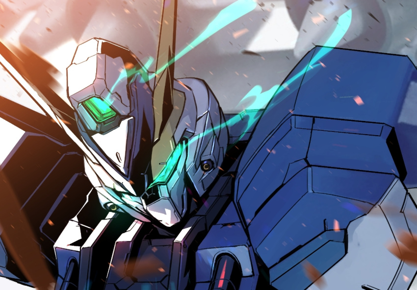 aqua_eyes, close-up, glowing, glowing_eyes, gundam, gundam_seed, gundam_seed_destiny, kuri_giepi