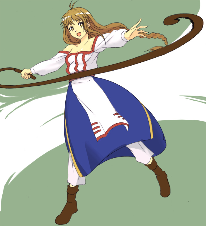 arc_the_lad, arc_the_lad_ii, blonde_hair, boots, braid, dress, female, hosi