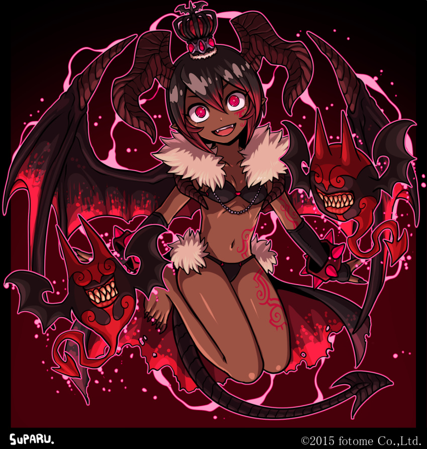 1girl, artist_name, barefoot, bikini, black_hair, breasts, copyright, dark-skinned_female