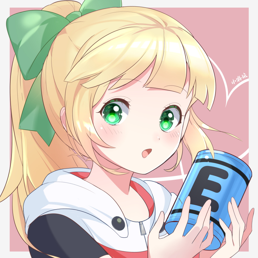 1girl, :o, absurdres, bangs, blonde_hair, blush, bow, energy_tank