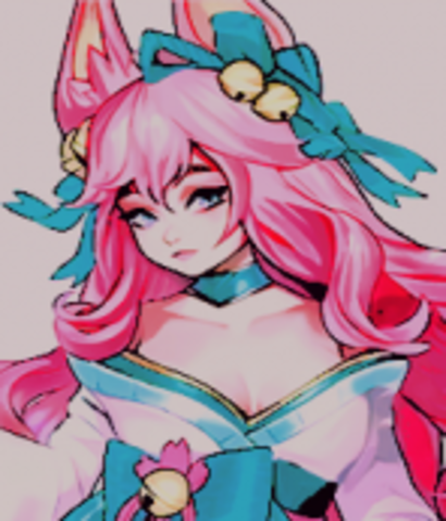 ahri, animal_ears, fox, fox_ears, league_of_legends, lowres, pixiv_id, spirit_blossom_ahri
