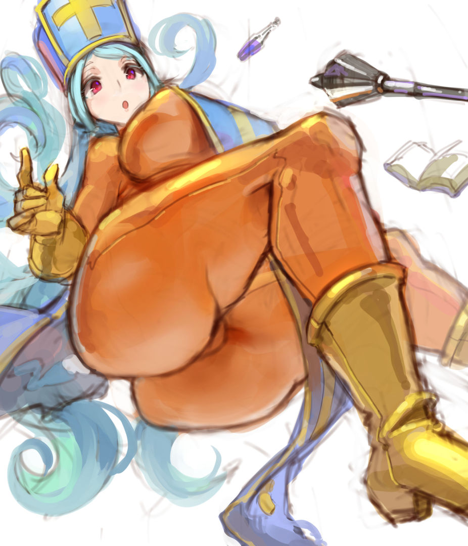 1girl, ass, bodysuit, breasts, dragon_quest, dragon_quest_iii, from_below, gloves