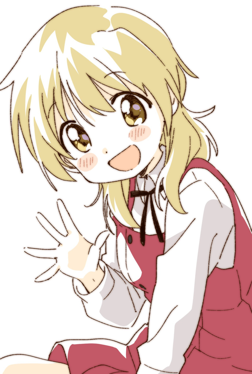 1girl, blonde_hair, hair_ornament, hidamari_sketch, highres, long_hair, looking_at_viewer, miyako_(hidamari_sketch)