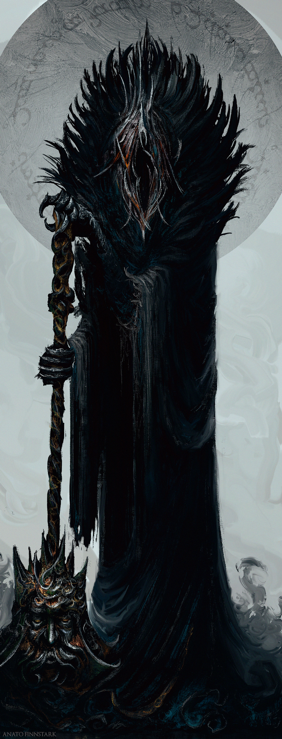 1boy, anato_finnstark, artist_name, cloak, facing_viewer, helmet, highres, holding