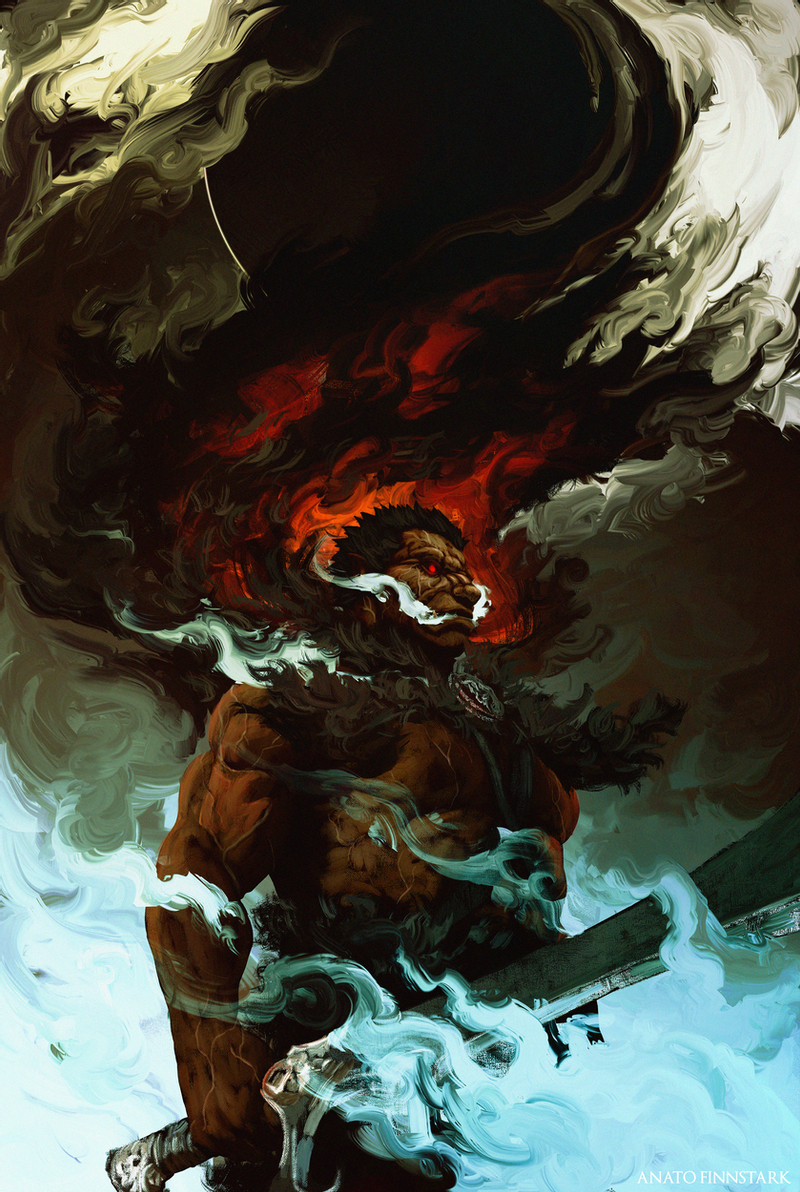 1boy, anato_finnstark, berserk, black_hair, commentary, english_commentary, holding, holding_sword