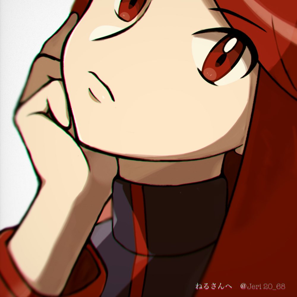 1boy, closed_mouth, commentary_request, eyebrows_visible_through_hair, grey_background, head_rest, head_tilt, jacket
